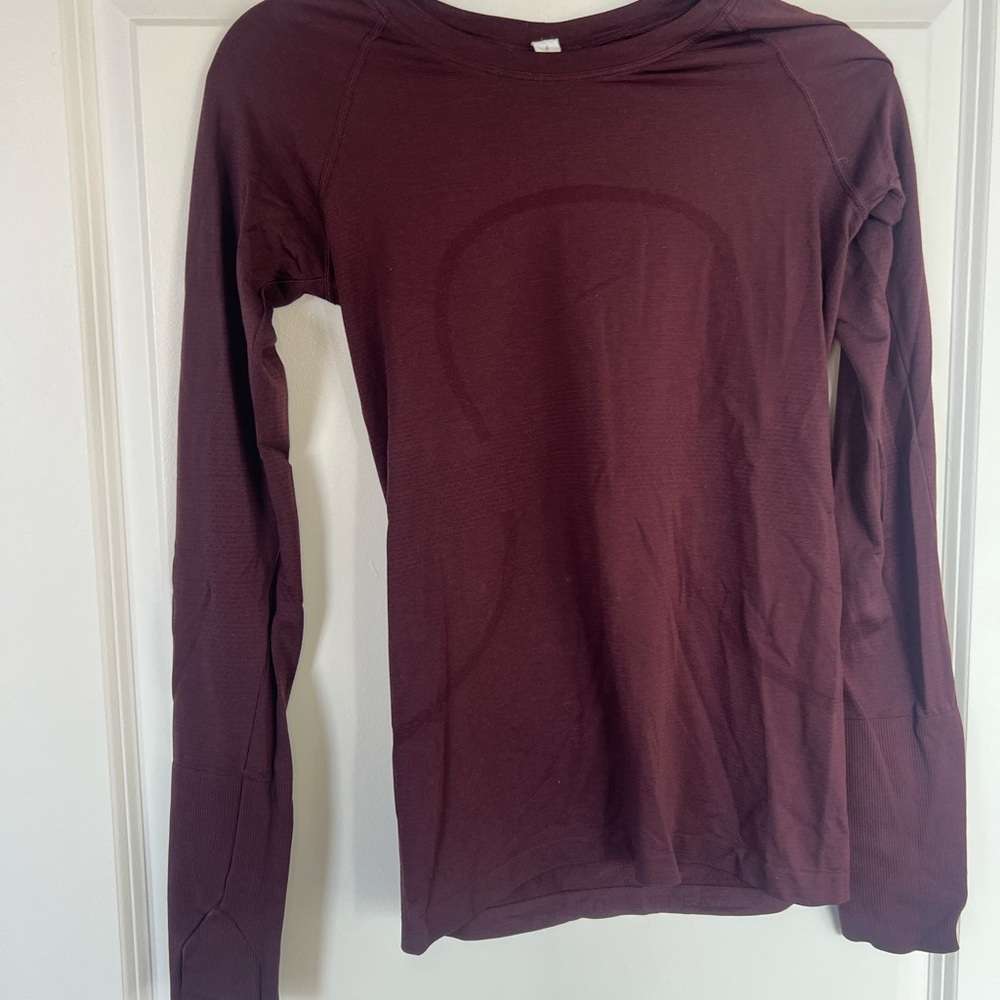 Lululemon Athletica Deep Maroon Long Sleeve Top